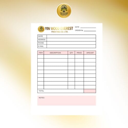 Receipt.yinwood everest printing co. ltd