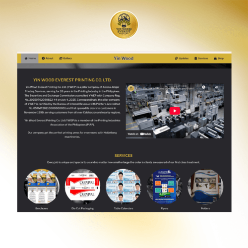 Website UI UX Design.yinwood everest printing co. ltd